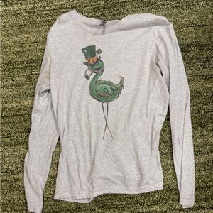 St Patrick's day green flamingo